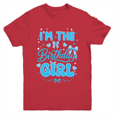 I'M The Birthday Girl Family Coquette Bow Blue Cute Youth Shirt | siriusteestore