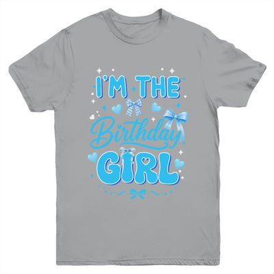 I'M The Birthday Girl Family Coquette Bow Blue Cute Youth Shirt | siriusteestore