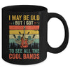 I May Be Old But I Got To See All The Cool Bands Guita Retro Mug | siriusteestore