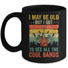 I May Be Old But I Got To See All The Cool Bands Guita Retro Mug | siriusteestore