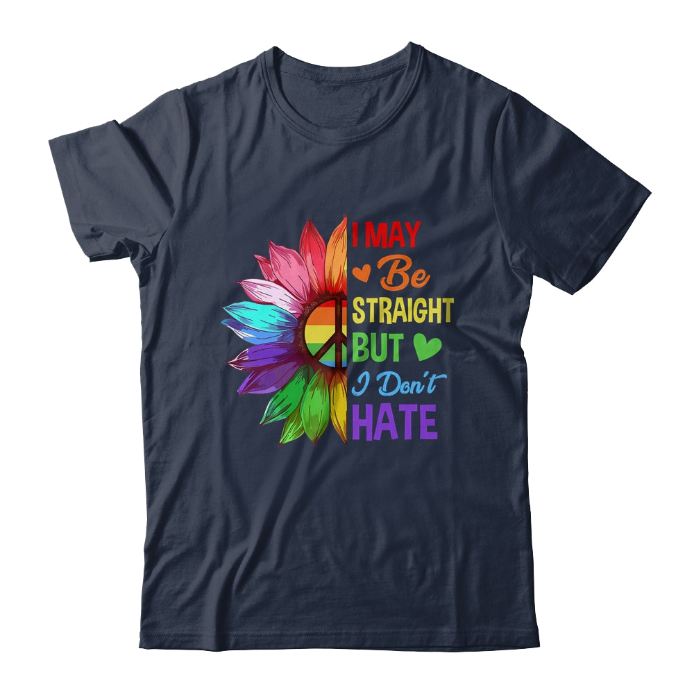 I May Be Straight But I Don't Hate LGBT Gay Pride Sunflower Shirt & Tank Top | siriusteestore