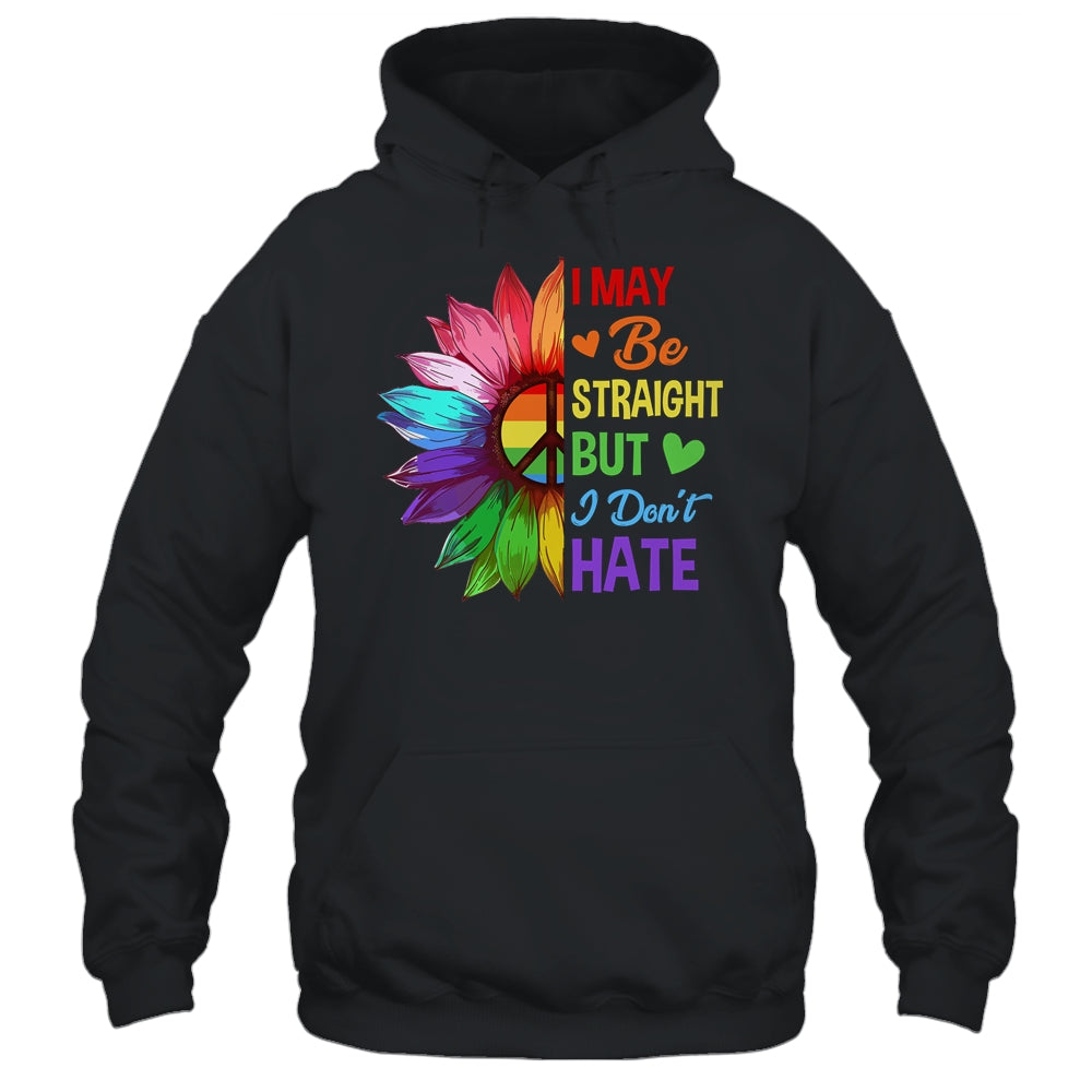 I May Be Straight But I Don't Hate LGBT Gay Pride Sunflower Shirt & Tank Top | siriusteestore