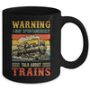 I May Spontaneously Talk About Trains Funny Railroad Retro Mug | siriusteestore
