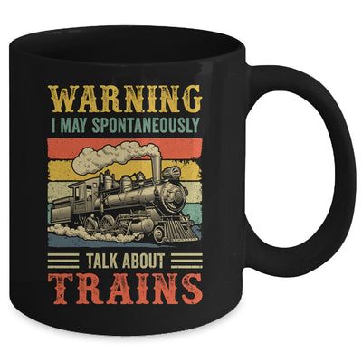I May Spontaneously Talk About Trains Funny Railroad Retro Mug | siriusteestore
