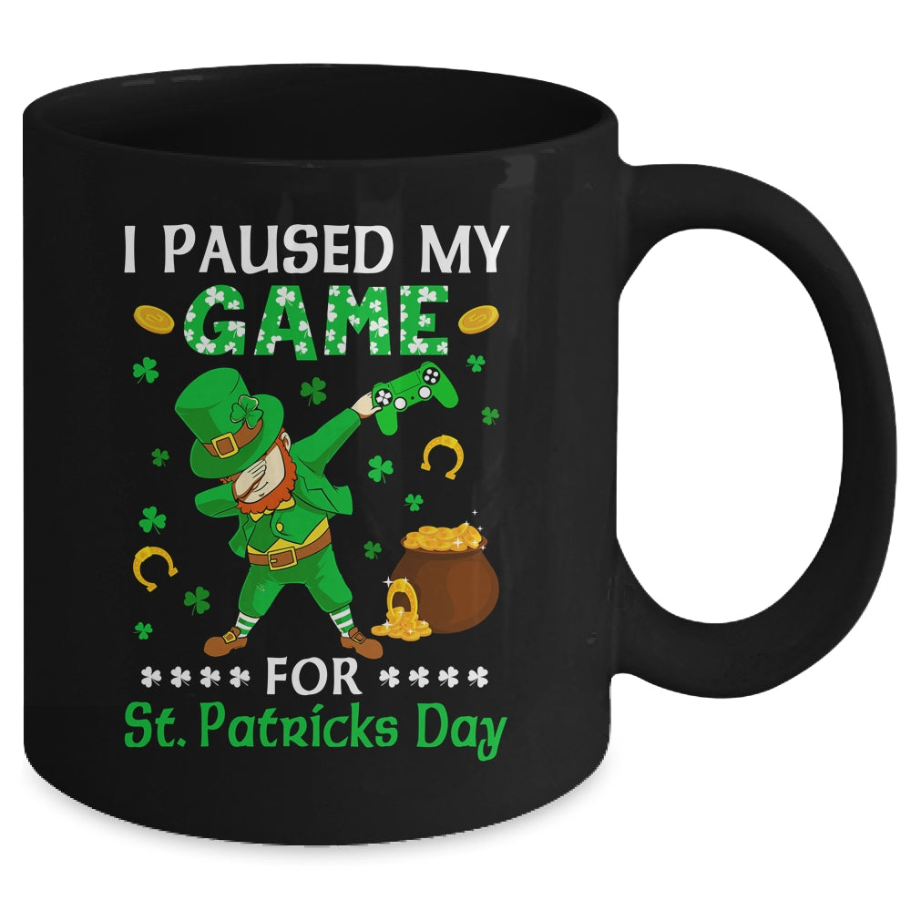 I Paused My Game For St Patricks Day Dabbing Leprechaun Boys Mug | siriusteestore