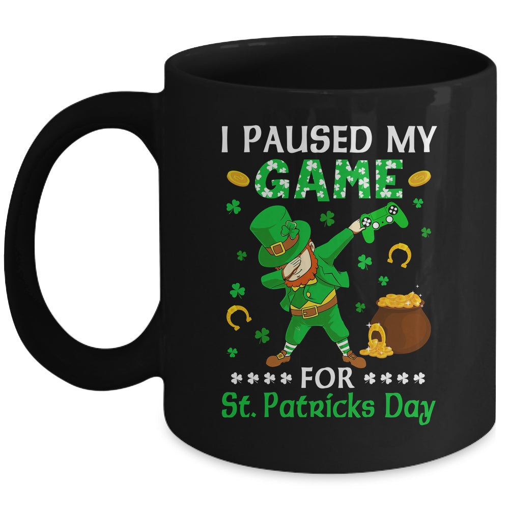 I Paused My Game For St Patricks Day Dabbing Leprechaun Boys Mug | siriusteestore