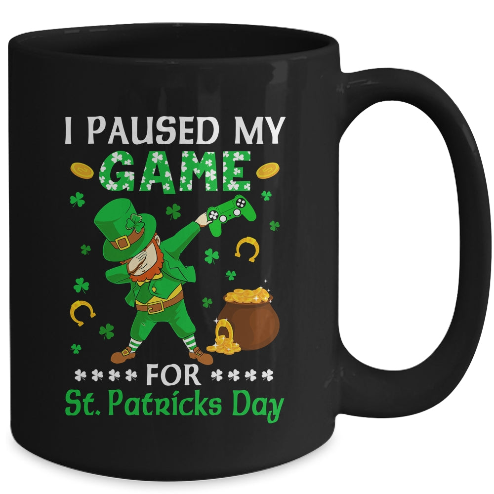 I Paused My Game For St Patricks Day Dabbing Leprechaun Boys Mug | siriusteestore