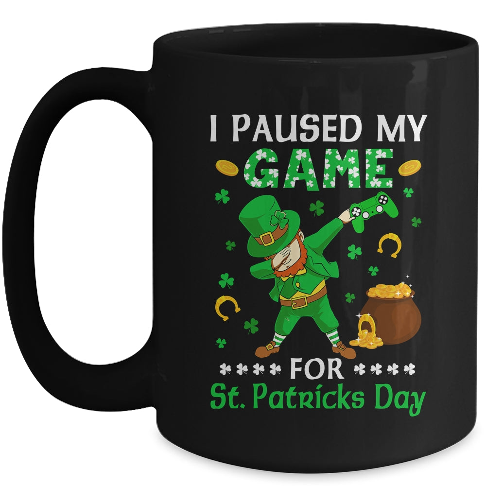 I Paused My Game For St Patricks Day Dabbing Leprechaun Boys Mug | siriusteestore