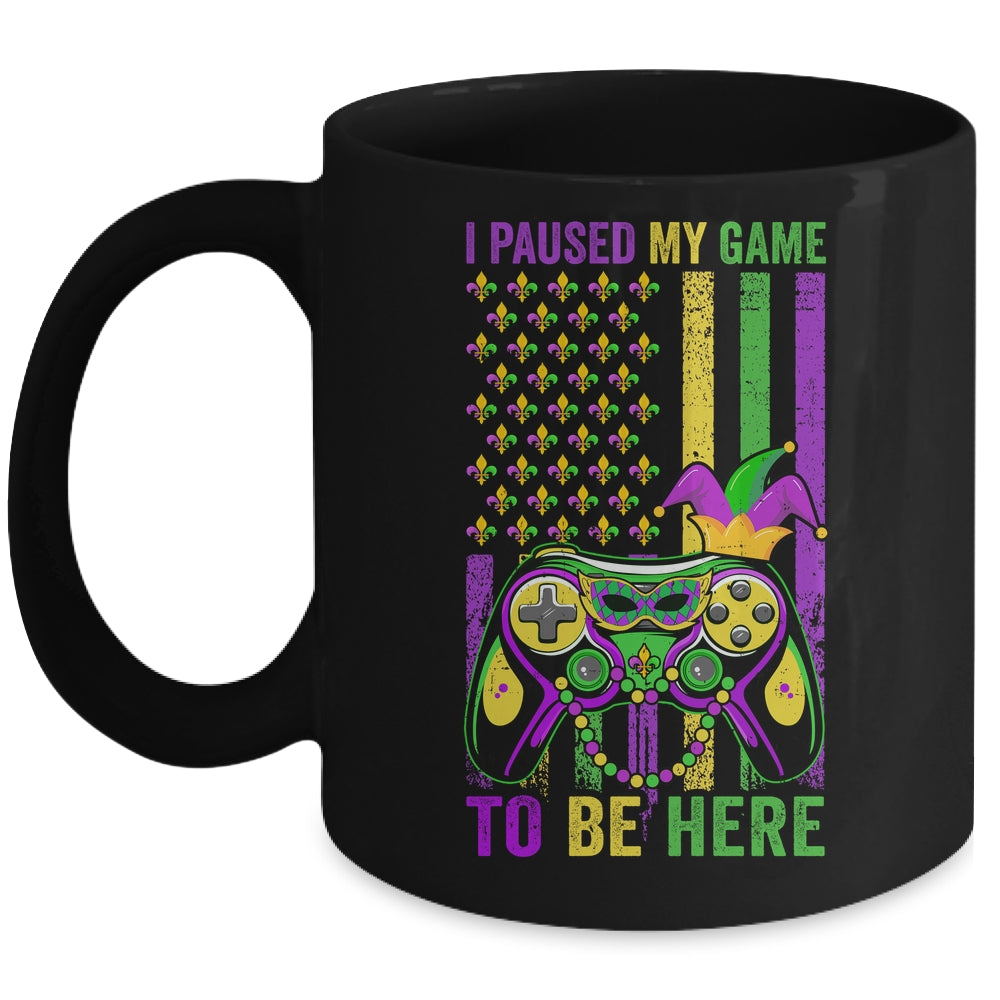 I Paused My Game To Be Here Video Game Beads Mardi Gras Mug | siriusteestore