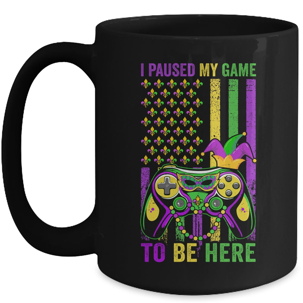 I Paused My Game To Be Here Video Game Beads Mardi Gras Mug | siriusteestore