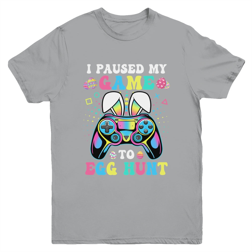 I Paused My Game To Egg Hunt Easter Funny Gamer Boys Girls Youth Shirt | siriusteestore
