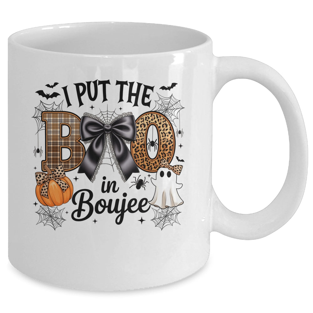 I Put The Boo In Boujee Coquette Halloween Spooky Season Mug | siriusteestore