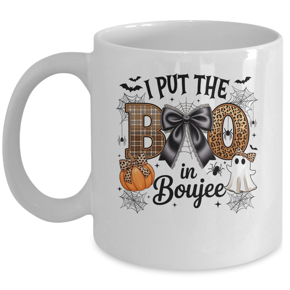I Put The Boo In Boujee Coquette Halloween Spooky Season Mug | siriusteestore