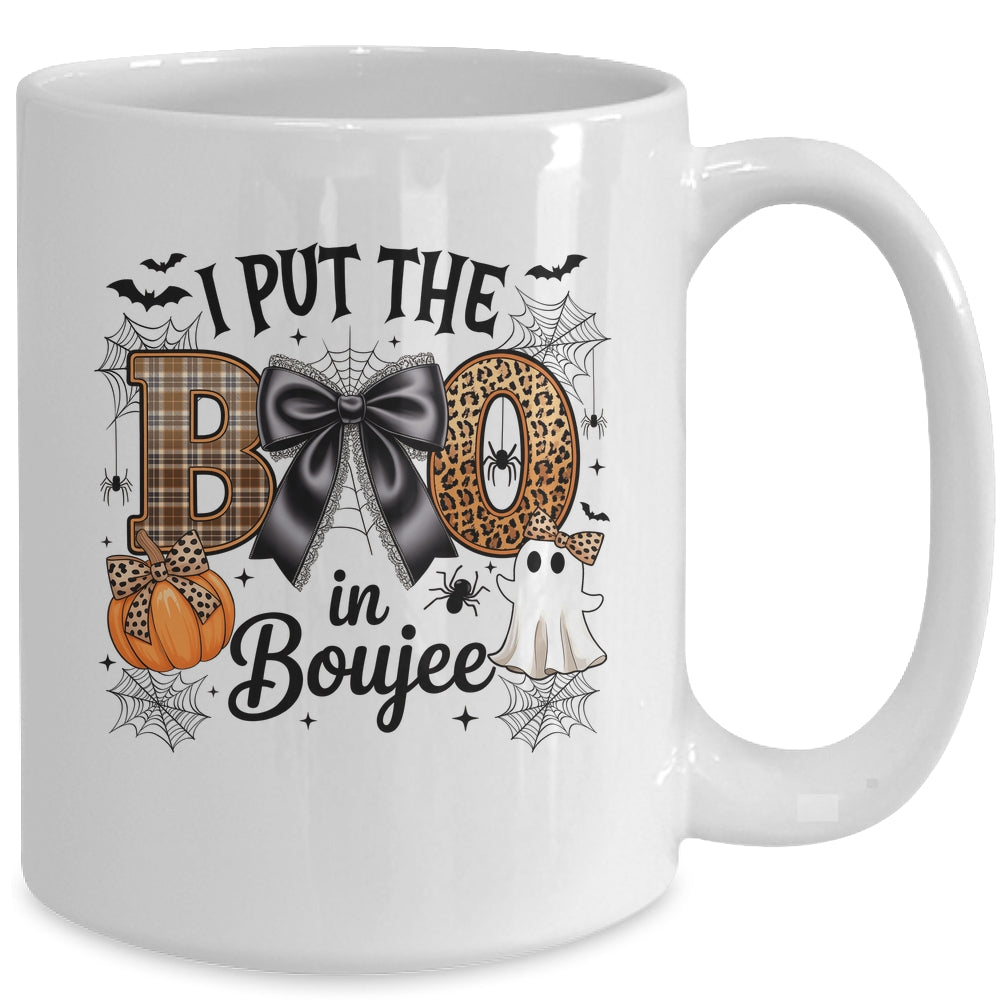 I Put The Boo In Boujee Coquette Halloween Spooky Season Mug | siriusteestore