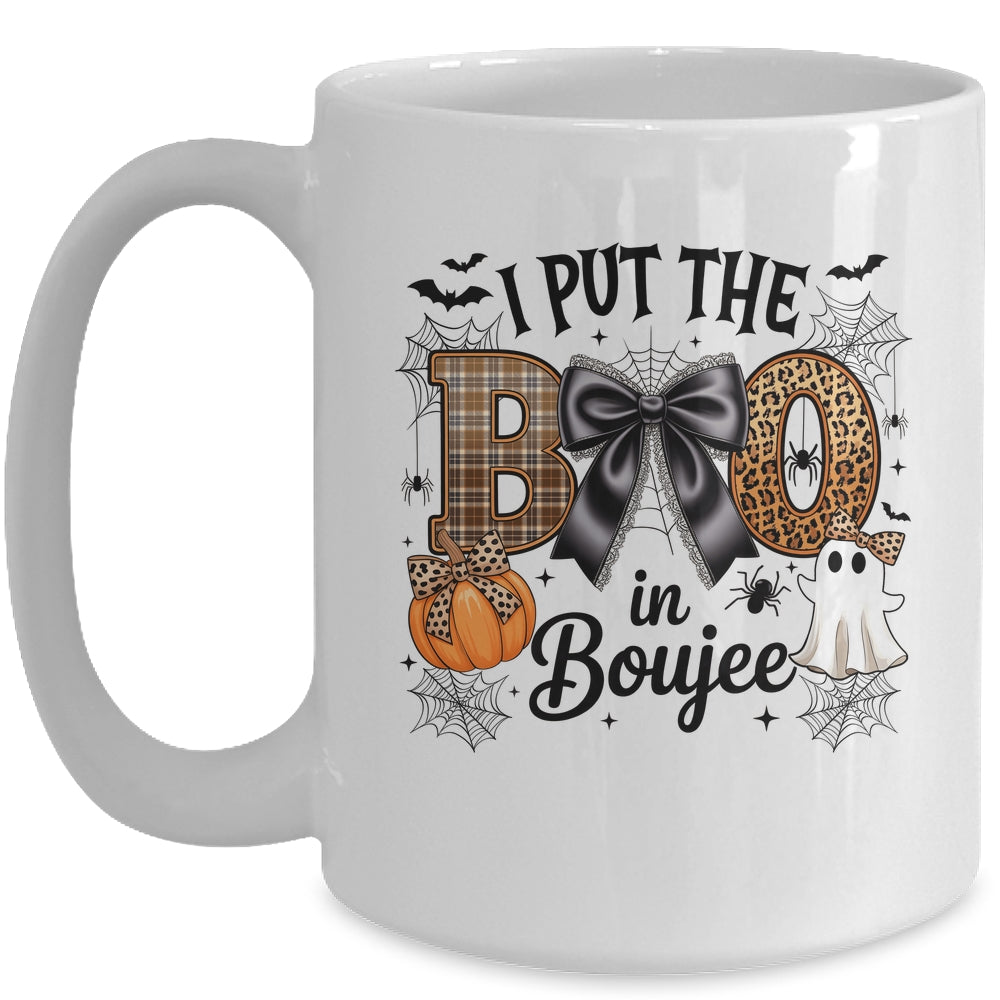 I Put The Boo In Boujee Coquette Halloween Spooky Season Mug | siriusteestore