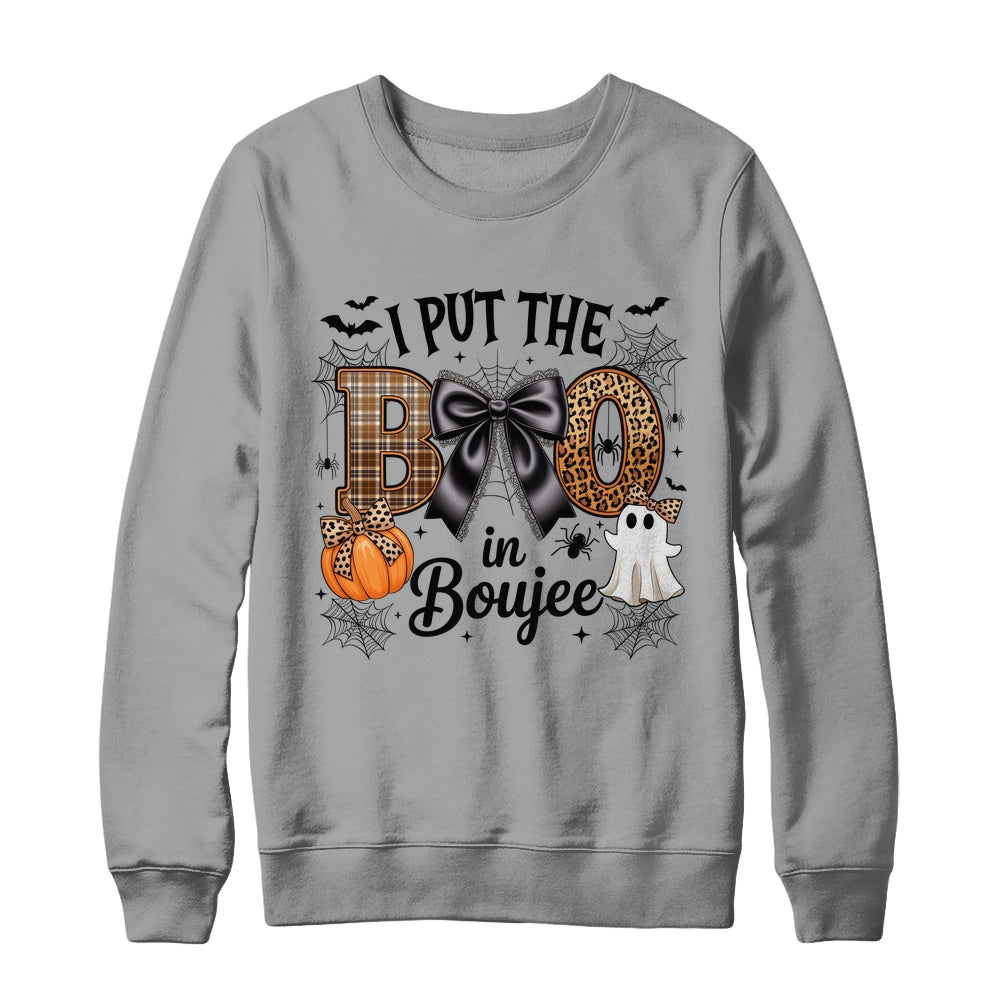 I Put The Boo In Boujee Coquette Halloween Spooky Season Shirt & Sweatshirt | siriusteestore