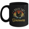 I Raise Tiny Dinosaurs Vintage Retro 70s Chicken Retro Mug | siriusteestore