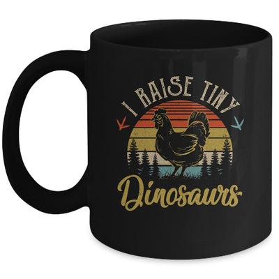 I Raise Tiny Dinosaurs Vintage Retro 70s Chicken Retro Mug | siriusteestore