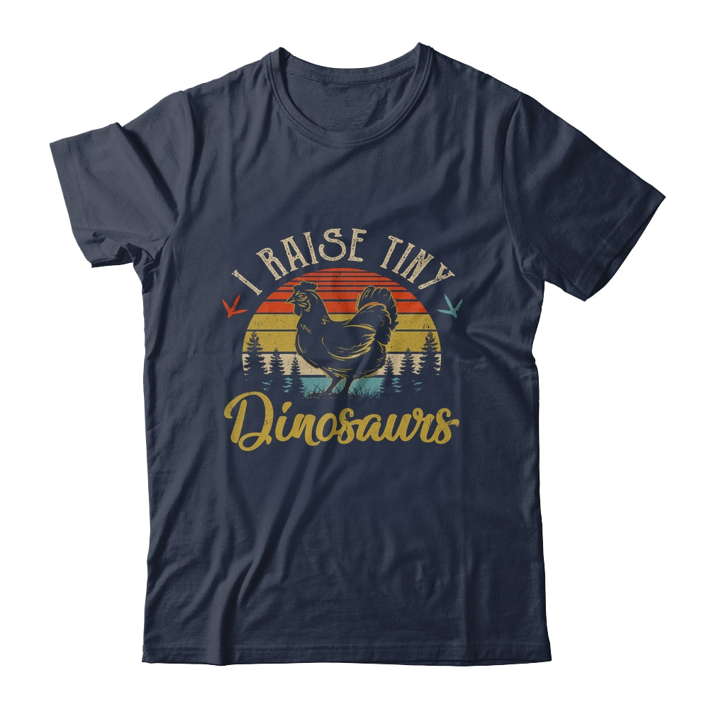 I Raise Tiny Dinosaurs Vintage Retro 70s Chicken Retro Shirt & Tank Top | siriusteestore