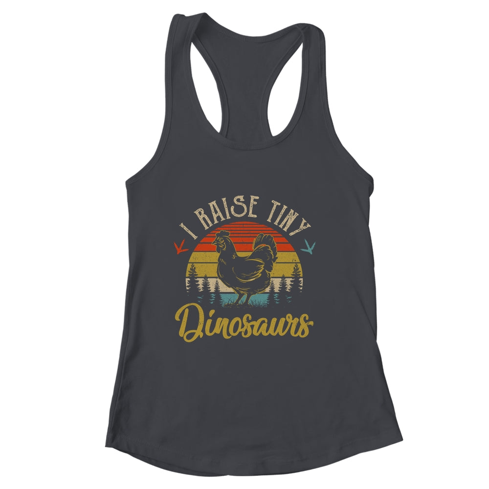 I Raise Tiny Dinosaurs Vintage Retro 70s Chicken Retro Shirt & Tank Top | siriusteestore