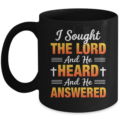 I Sought The Lord And He Heard And He Answered Christian Men Women Mug | siriusteestore