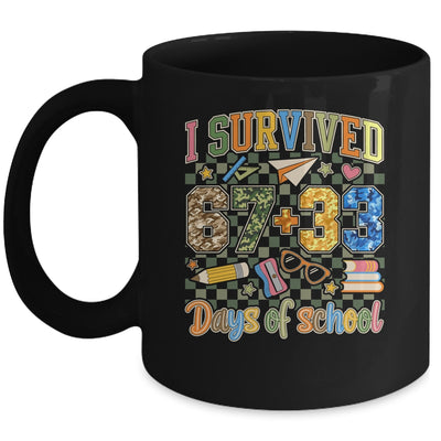 I Survived 100 Days Of School Funny Camo 67 Days Of School Mug | siriusteestore