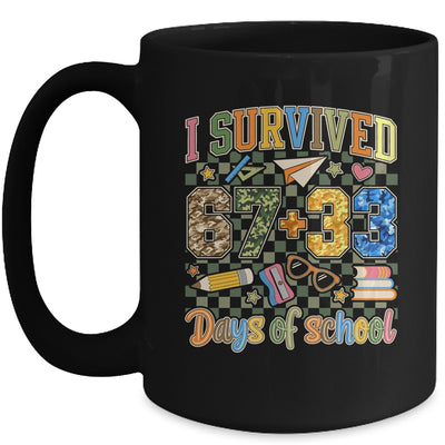 I Survived 100 Days Of School Funny Camo 67 Days Of School Mug | siriusteestore