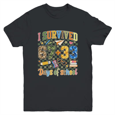 I Survived 100 Days Of School Funny Camo 67 Days Of School Youth Shirt | siriusteestore