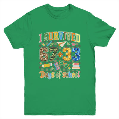 I Survived 100 Days Of School Funny Camo 67 Days Of School Youth Shirt | siriusteestore