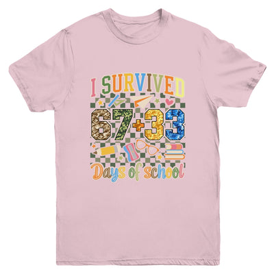 I Survived 100 Days Of School Funny Camo 67 Days Of School Youth Shirt | siriusteestore