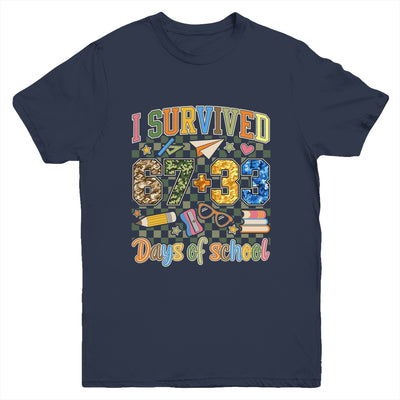 I Survived 100 Days Of School Funny Camo 67 Days Of School Youth Shirt | siriusteestore