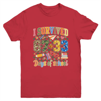 I Survived 100 Days Of School Funny Camo 67 Days Of School Youth Shirt | siriusteestore