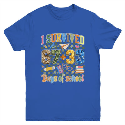 I Survived 100 Days Of School Funny Camo 67 Days Of School Youth Shirt | siriusteestore