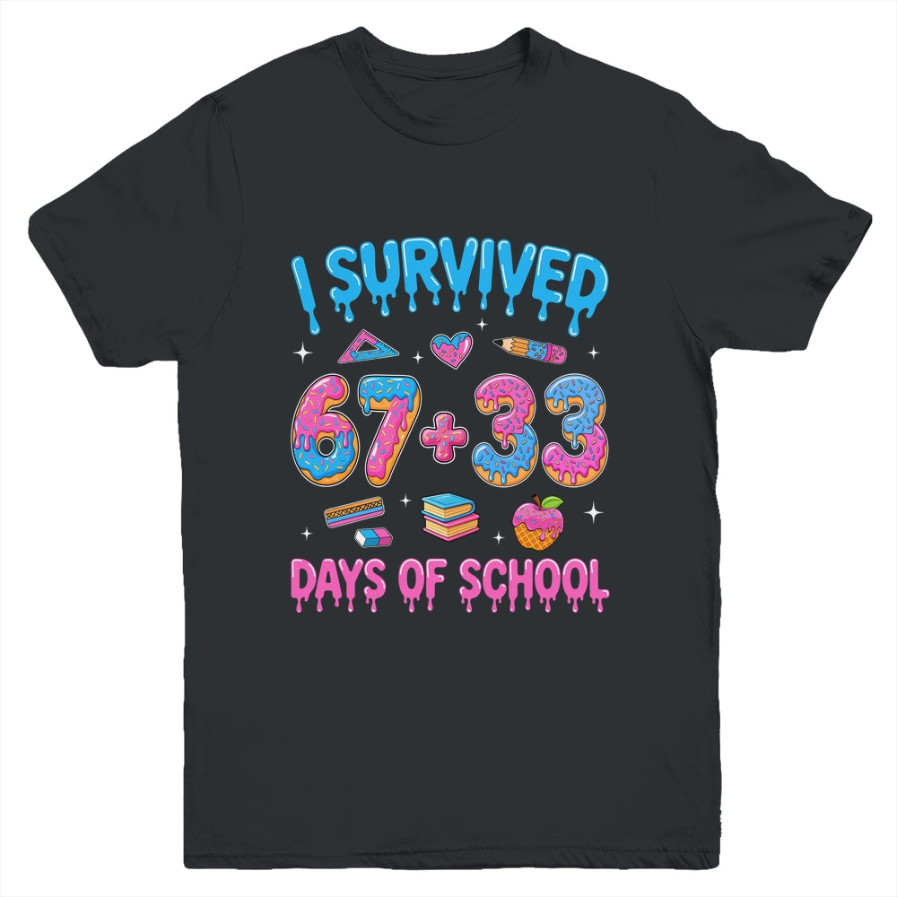 I Survived 100 Days Of School I Survived 67 Days 6 7 Meme Youth Shirt | siriusteestore