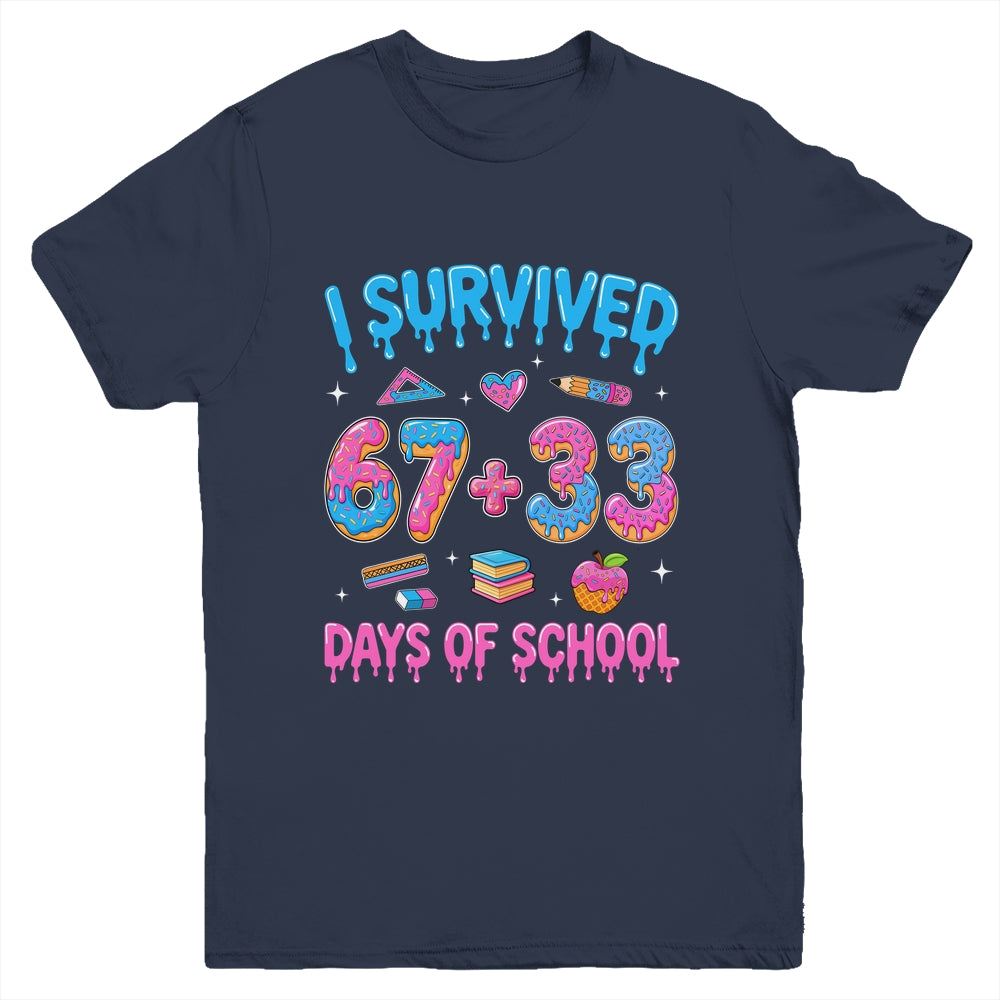 I Survived 100 Days Of School I Survived 67 Days 6 7 Meme Youth Shirt | siriusteestore