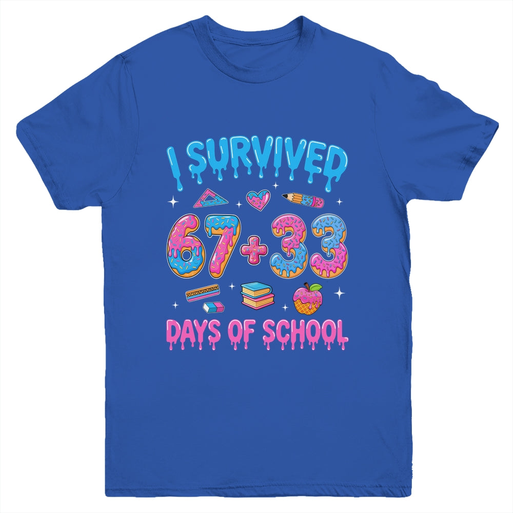 I Survived 100 Days Of School I Survived 67 Days 6 7 Meme Youth Shirt | siriusteestore