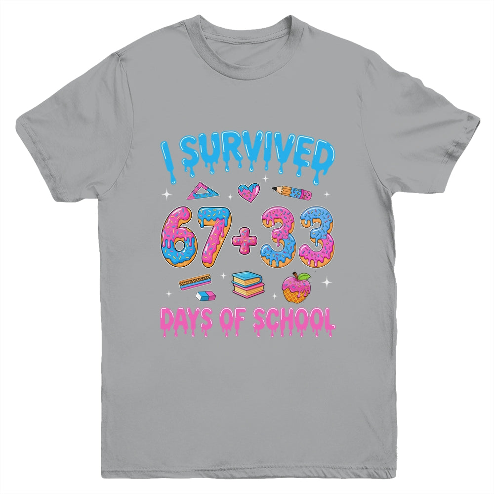 I Survived 100 Days Of School I Survived 67 Days 6 7 Meme Youth Shirt | siriusteestore