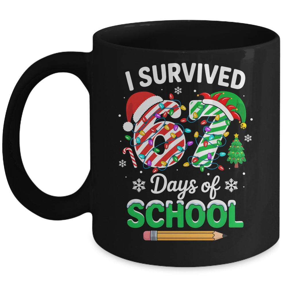 I Survived 67 Days Of School Christmas Teachers Students Mug | siriusteestore