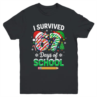 I Survived 67 Days Of School Christmas Teachers Students Youth Shirt | siriusteestore