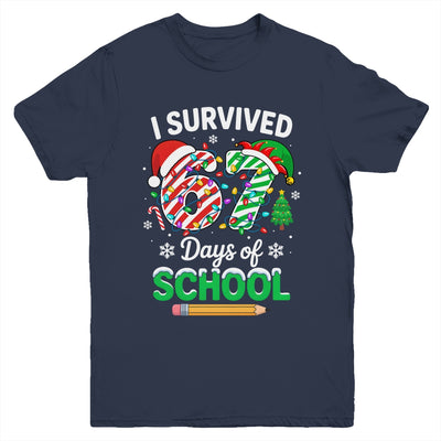 I Survived 67 Days Of School Christmas Teachers Students Youth Shirt | siriusteestore