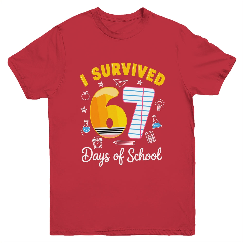 I Survived 67 Days Of School Funny Meme Teacher Student Youth Shirt | siriusteestore