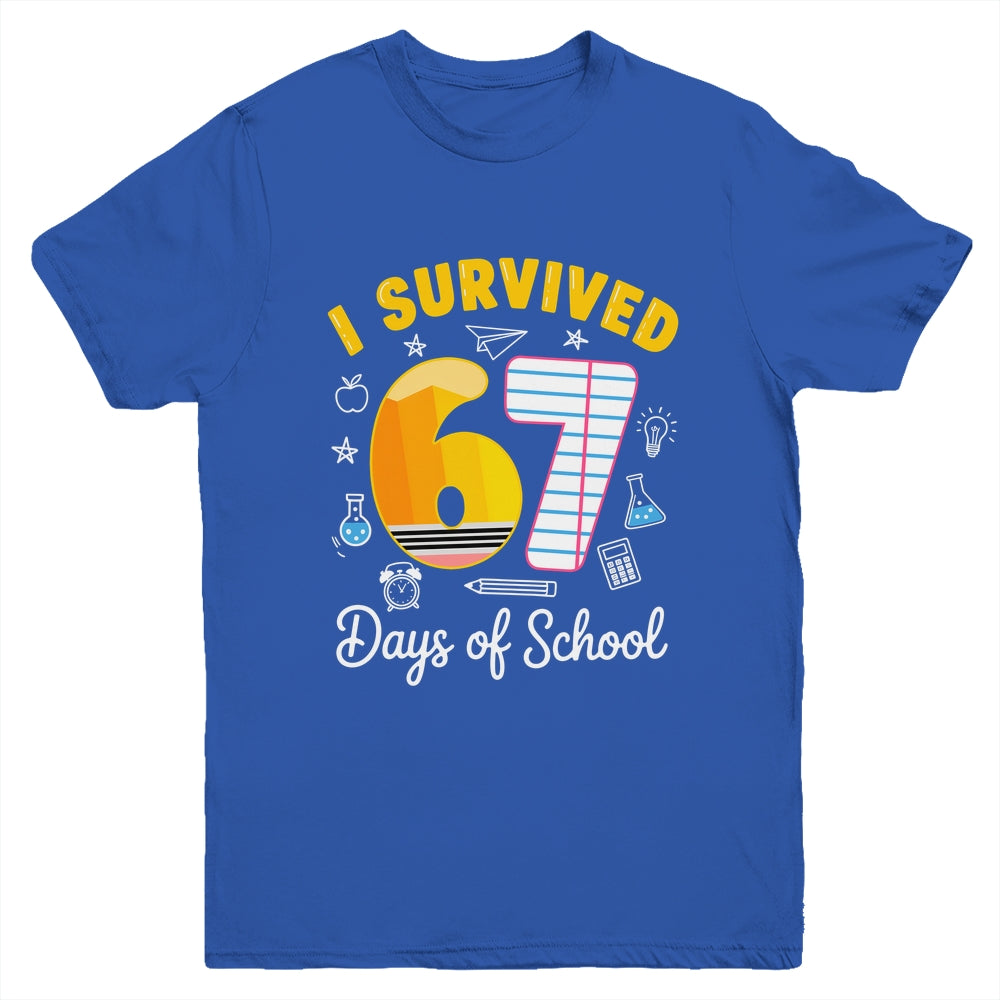 I Survived 67 Days Of School Funny Meme Teacher Student Youth Shirt | siriusteestore
