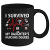 I Survived My Daughter's Nursing Degree Proud Mom Nurse Mug | siriusteestore