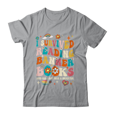 I Survived Reading Banned Books Book Lover Bookaholic Groovy Shirt & Tank Top | siriusteestore