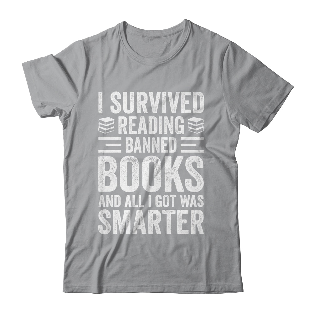 I Survived Reading Banned Books Funny Book Lover Shirt & Tank Top | siriusteestore