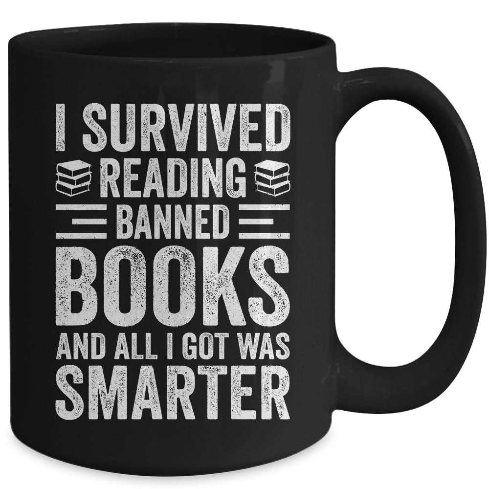 I Survived Reading Banned Books Funny Book Lover Mug | siriusteestore