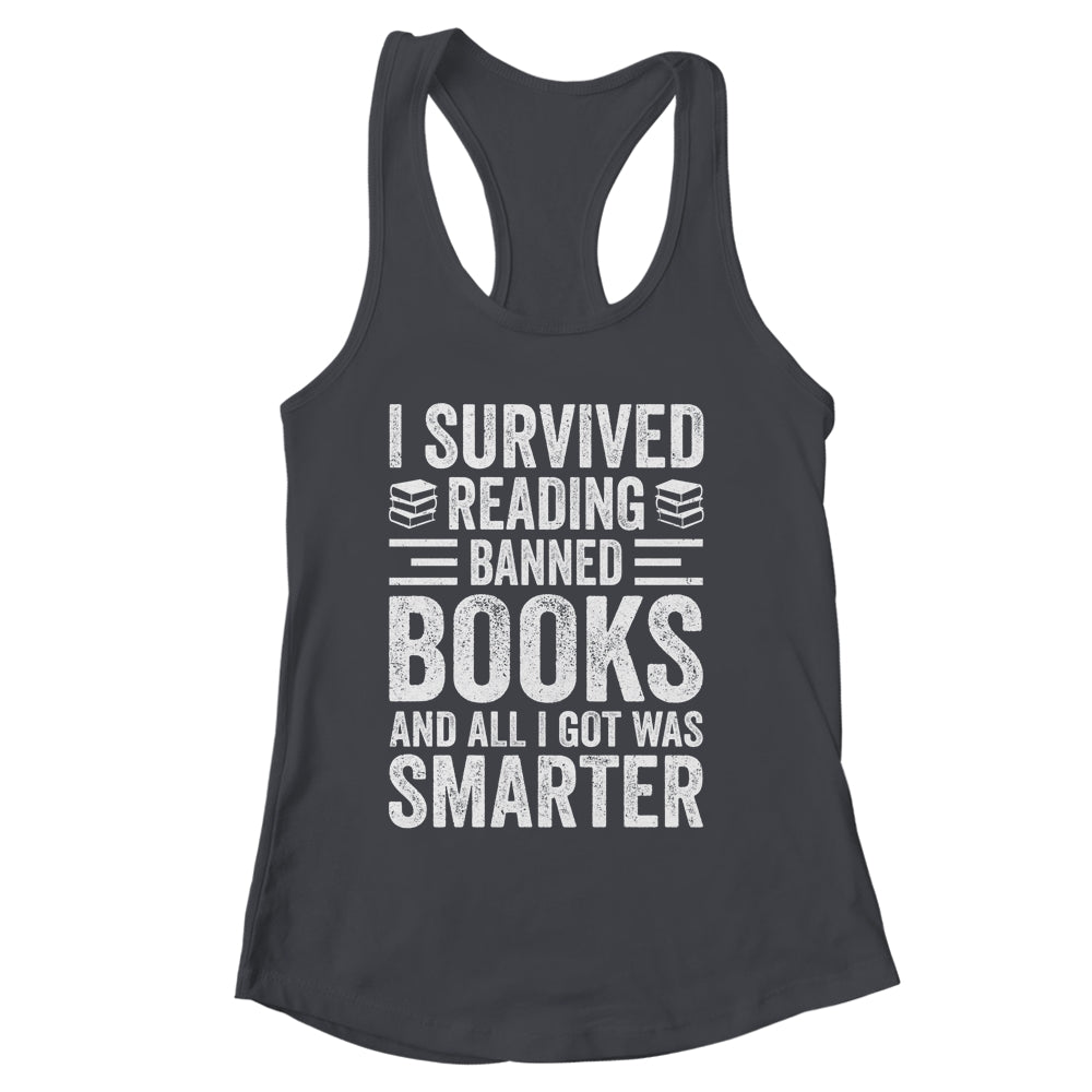I Survived Reading Banned Books Funny Book Lover Shirt & Tank Top | siriusteestore