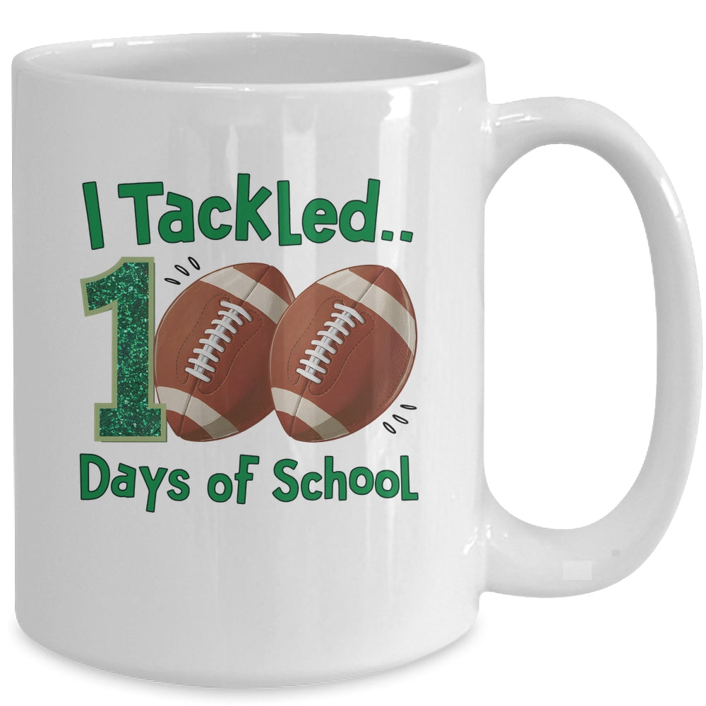 I Tackled 100 Days Of School Football Students Boys Kids Mug | siriusteestore
