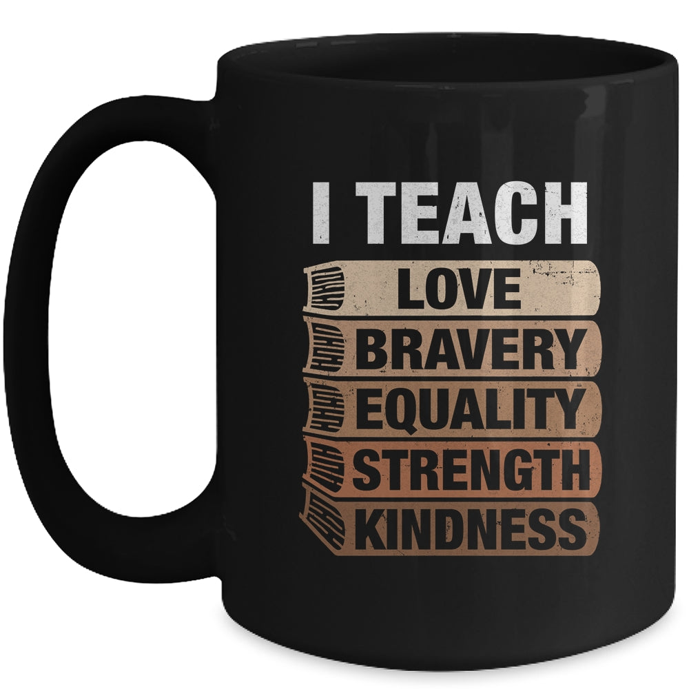 I Teach Black History Month Melanin Afro African Teachers Mug | siriusteestore