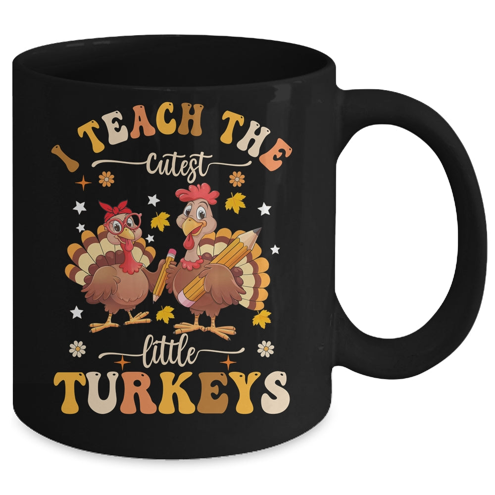 I Teach The Cutest Little Turkeys Thanksgiving Teacher Cool Mug | siriusteestore